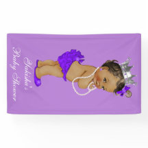 Purple Ethnic Little Princess Baby Shower