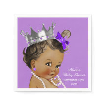 Purple Ethnic Princess Baby Shower Personalised