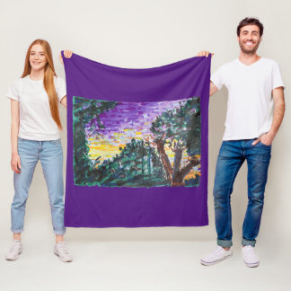 Purple Evening Fleece Blanket