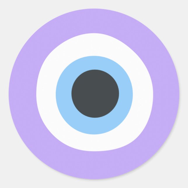 purple evil eye stickers 🧿 round (Front)