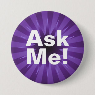 Purple Exploding Starburst Ask Me Text Button