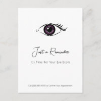 Purple Eye Exam Reminder