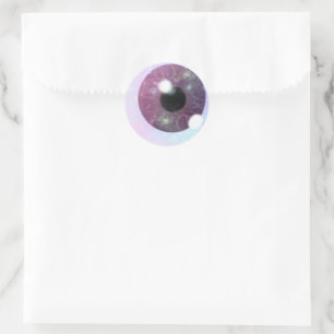 purple Eye Funny Classic Round Sticker