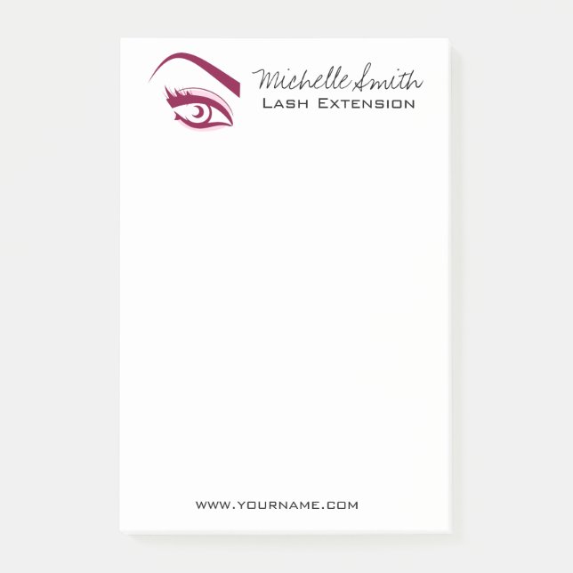 Purple Eye long eyelashes Lash extension  icon Post-it Notes (Front)