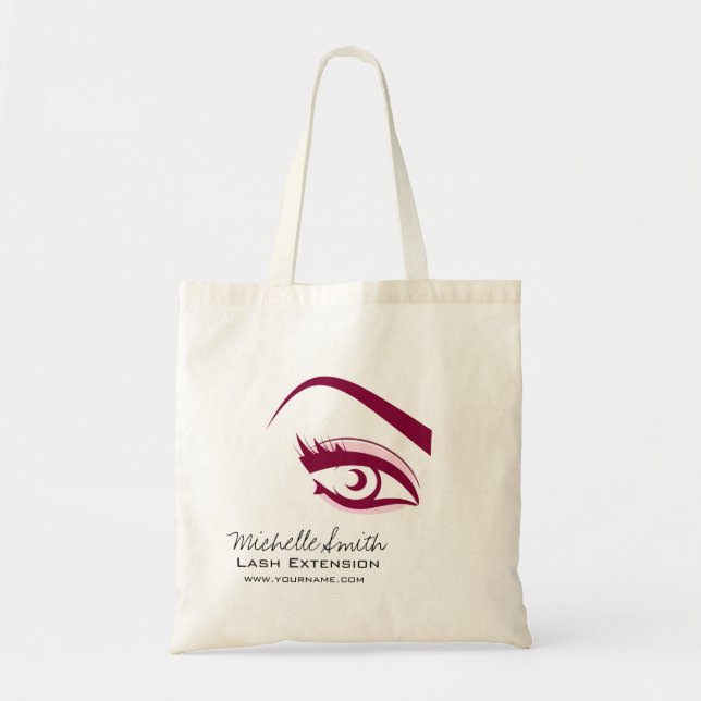 Purple Eye long eyelashes Lash extension  icon Tote Bag (Front)