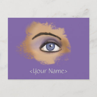Purple Eye Makeup Postcard