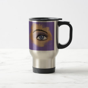 Purple Eye Makeup Travel Mug