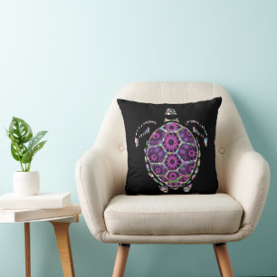 Purple Factual Turtle Shell Cushion