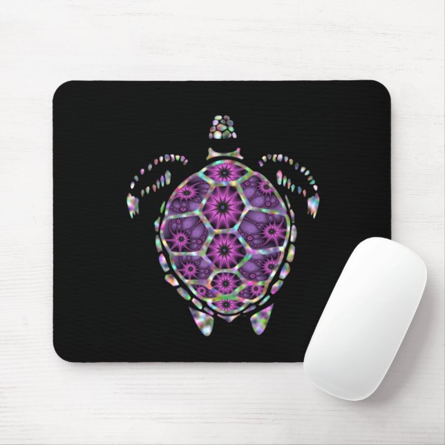 Purple Factual Turtle Shell Mouse Mat (With Mouse)
