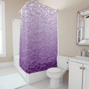 Purple Fade Mini Tile Design Shower Curtain