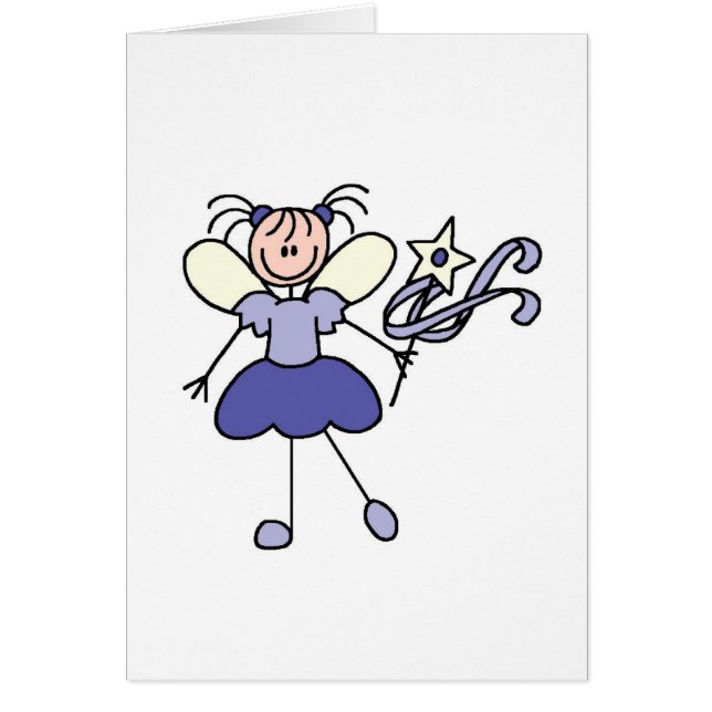 Purple Fairy Angel With Wand Card (Front)
