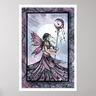 Purple Fairy Art Poster Print by Molly Harrison