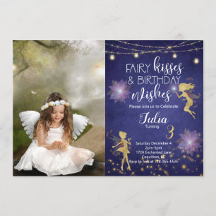 Purple Fairy Birthday Invitation