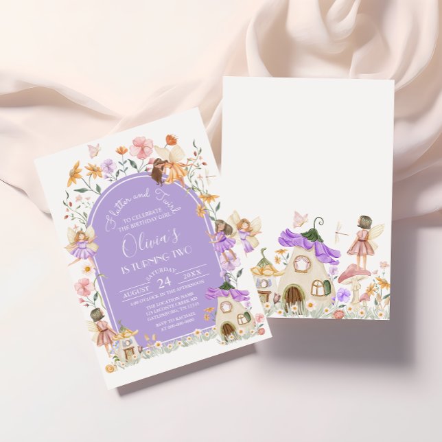 Purple Fairy Birthday Invitation (Creator Uploaded)