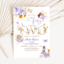 Purple Fairy Butterfly Magical Floral 2nd Birthday