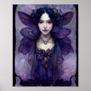 Purple Fairy Fantasy Art Poster