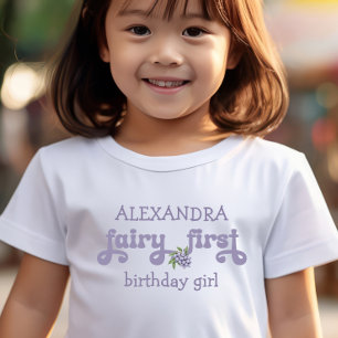 Purple  Fairy First Berry First Birthday Toddler T-Shirt