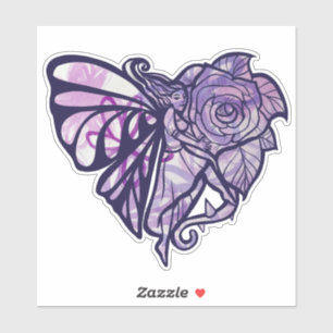 Purple Fairy Garden Rose Fairies Gardening Heart