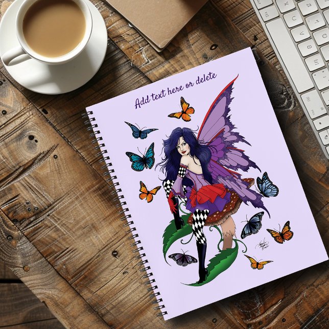 Purple Fairy Mushroom Butterflies Notebook (Creator Uploaded)