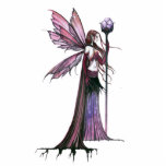 Purple Fairy Photo Sculpture Ornament<br><div class="desc">From the Fantasy Art of Molly Harrison (www.mollyharrisonart.com). Please visit my website for more information about me and my art. I can also be found on Facebook, Myspace, and eBay (all my originals go up for auction on eBay upon completion!). Thanks for looking! All content © Molly Harrison 2003 -...</div>