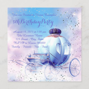 Purple Fairy Tale Princess Birthday Party Invitation