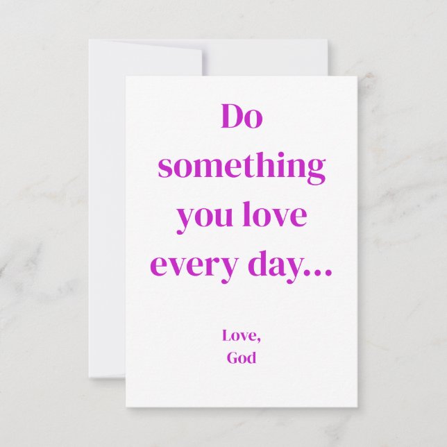  Purple faith Do something you love...note cards  (Front)