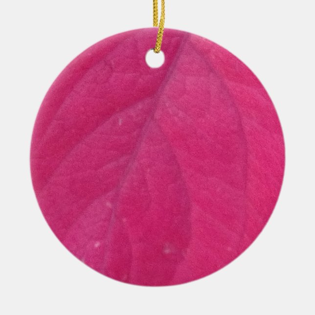Purple Fall Leaf Ceramic Tree Decoration (Front)