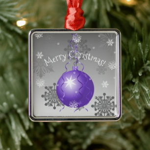 Purple Fancy Christmas Ornament Ceramic Ornament