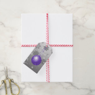 Purple Fancy Christmas Ornament Gift Tag