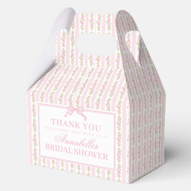 Purple Fancy Floral Bridal Shower Favour Boxes (Front)