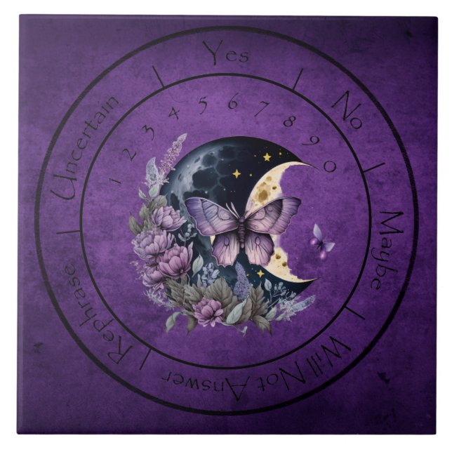 Purple Fantasy Butterfly Pendulum  Tile (Front)