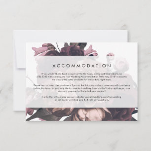 Purple Fantasy Floral Rose Wedding Detail Card