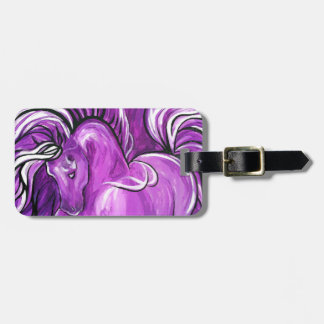 Purple Fantasy Horse Luggage Tag