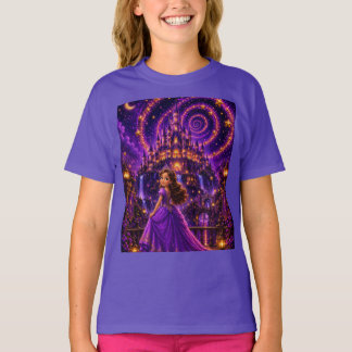 Purple Fantasy Princess Castle Art | Magical Cosmi T-Shirt