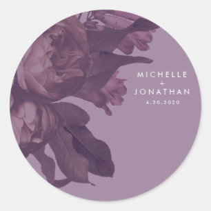 Purple Fantasy Wedding Classic Round Sticker
