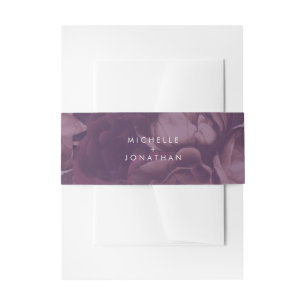 Purple Fantasy Wedding Invitation Belly Band