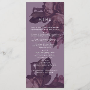 Purple Fantasy Wedding Menu