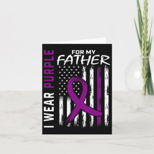 Purple Father Dad Dementia Heimerheimer Awareness Card