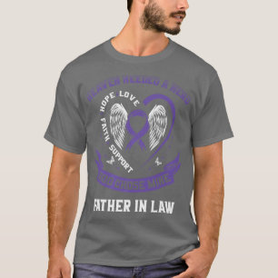 Purple Father In Law Epilepsy Awareness Ribbon Hea T-Shirt