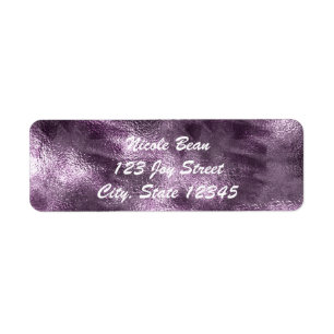 Purple Faux Foil Glamour Chic Invitation