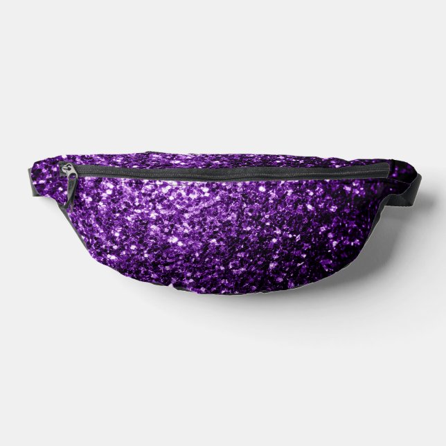 Purple faux glitter sparkles bum bags (Lay Down)