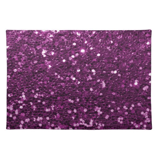 Purple Faux Glitter Sparkles Placemat Zazzle.co.uk