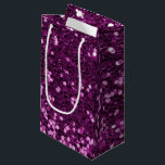 Purple Faux Glitter Sparkles Small Gift Bag<br><div class="desc">Glamourous large purple faux glitter.
PLEASE NOTE:  These are flat printed graphics - no raised parts.</div>
