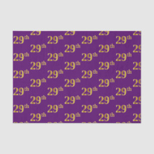 Purple, Faux Gold 29th (Twenty-Ninth) Event Tissue Paper