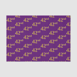 Purple, Faux Gold 42nd (Forty-Second) Event Tissue Paper