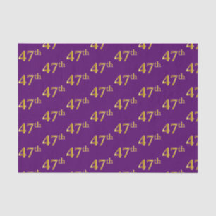 Purple, Faux Gold 47th (Forty-Seventh) Event Tissue Paper