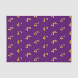 Purple, Faux Gold 4th (Fourth) Event Tissue Paper