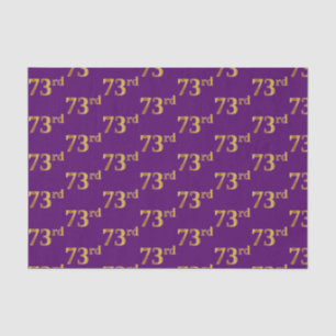 Purple, Faux Gold 73rd (Seventy-Third) Event Tissue Paper