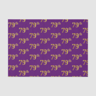 Purple, Faux Gold 79th (Seventy-Ninth) Event Tissue Paper