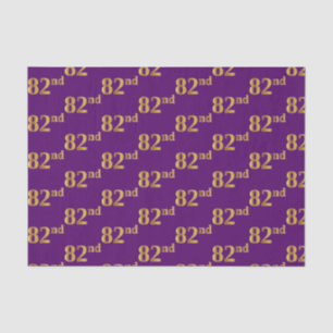 Purple, Faux Gold 82nd (Eighty-Second) Event Tissue Paper